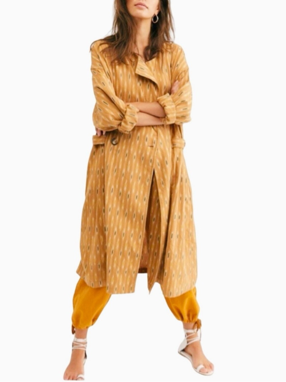 FP With Open Arms Lightweight duster - Terra Cotta combo